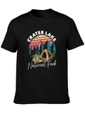 Crater Lake National Park Black Graphic T-Shirt