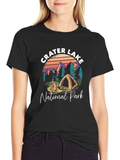 Crater Lake National Park Black Graphic T-Shirt
