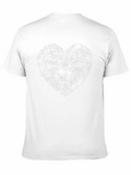 Train Lovers Heart Graphic Tee - Black
