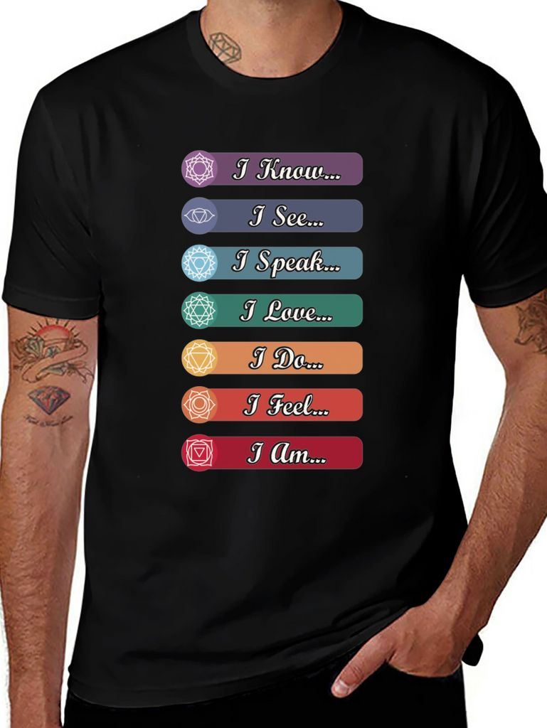 Chakra Affirmations Graphic T-Shirt