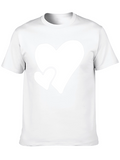 Black T-Shirt with White Hearts
