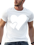 Black T-Shirt with White Hearts