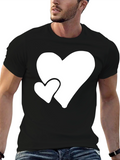 Black T-Shirt with White Hearts