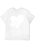 Black T-Shirt with White Hearts