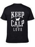 Keep Calp and Love Cat Graphic T-Shirt
