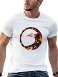 Phoenix Firebird Graphic Print Crewneck T-Shirt