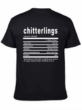 Chitterlings Nutrition Facts Funny Black T-Shirt