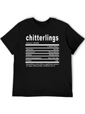 Chitterlings Nutrition Facts Funny Black T-Shirt