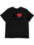 I Heart Sculpting Black Graphic Tee