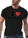 I Heart Sculpting Black Graphic Tee