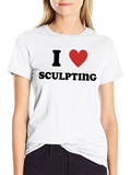 I Heart Sculpting Black Graphic Tee