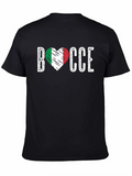 Bocce Italian Flag Heart T-Shirt