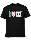 Bocce Italian Flag Heart T-Shirt