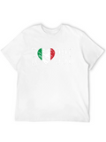 Bocce Italian Flag Heart T-Shirt