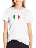 Bocce Italian Flag Heart T-Shirt