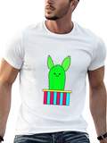 Cute Cactus Graphic Tee - Mens Black T-Shirt