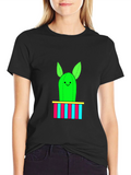 Cute Cactus Graphic Tee - Mens Black T-Shirt