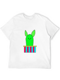 Cute Cactus Graphic Tee - Mens Black T-Shirt