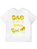 Dad of the Birthday Girl Sunflower T-Shirt