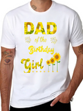 Dad of the Birthday Girl Sunflower T-Shirt