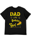 Dad of the Birthday Girl Sunflower T-Shirt