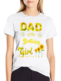 Dad of the Birthday Girl Sunflower T-Shirt