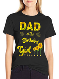 Dad of the Birthday Girl Sunflower T-Shirt