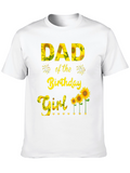 Dad of the Birthday Girl Sunflower T-Shirt