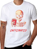 Dead Inside But Caffeinated Skeleton T-Shirt