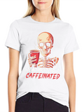 Dead Inside But Caffeinated Skeleton T-Shirt