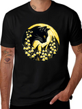 Black Cat Lily T-Shirt