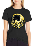 Black Cat Lily T-Shirt