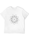 Mens Black Mandala Graphic Tee