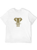 Elephant Graphic Tee - Stylish Black Cotton T-Shirt