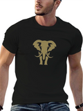 Elephant Graphic Tee - Stylish Black Cotton T-Shirt