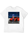 Flower Head Red Car City T-Shirt