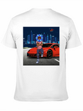 Flower Head Red Car City T-Shirt