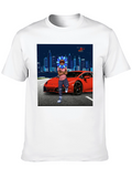 Flower Head Red Car City T-Shirt