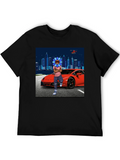 Flower Head Red Car City T-Shirt