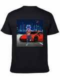 Flower Head Red Car City T-Shirt
