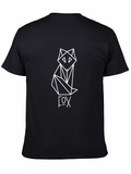 Geometric Fox Graphic Tee - Modern Style