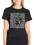 Pokemon Pikachu Maze T-Shirt - Black