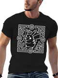 Pokemon Pikachu Maze T-Shirt - Black