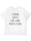 Coffee Protection Tee - Funny Graphic T-Shirt