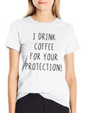 Coffee Protection Tee - Funny Graphic T-Shirt