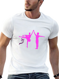 Ballet Dance Graphic Tee - Pink Silhouette