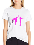 Ballet Dance Graphic Tee - Pink Silhouette