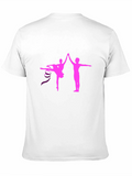 Ballet Dance Graphic Tee - Pink Silhouette
