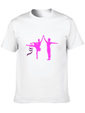 Ballet Dance Graphic Tee - Pink Silhouette