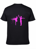 Ballet Dance Graphic Tee - Pink Silhouette
